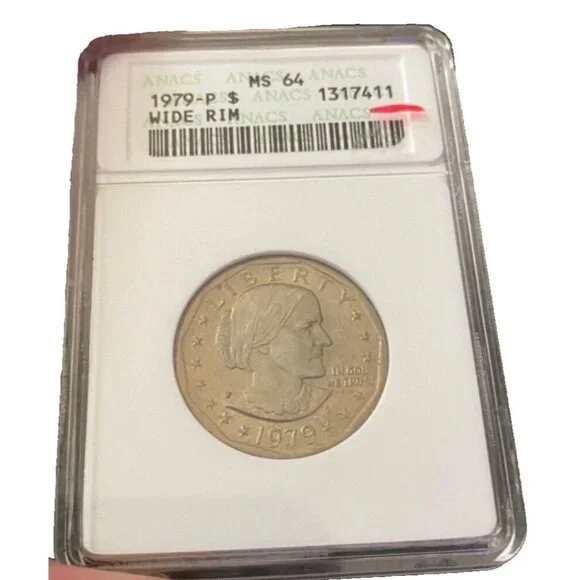 1979-P Wide Rim SUSAN B ANTHONY Dollar PCGS MS-64 - Picture 5 of 6